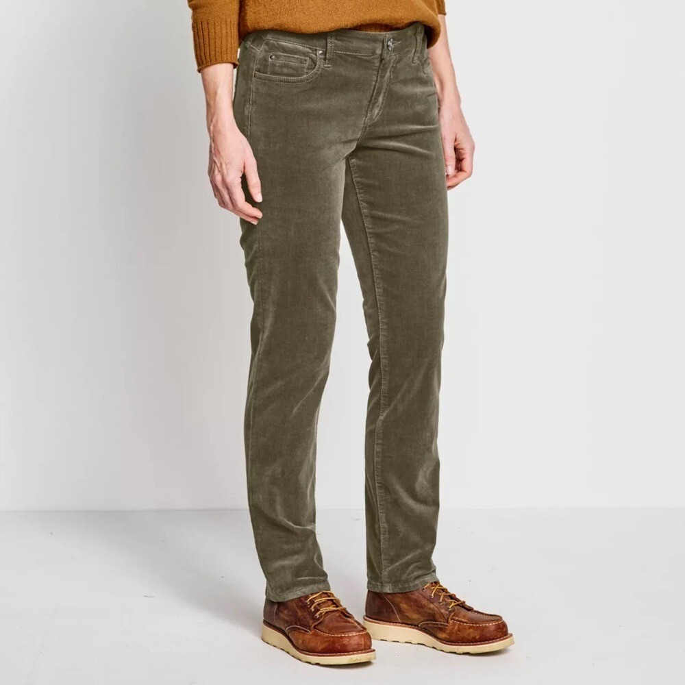 Kut From The Kloth women's Catherine Mid-Rise Boyfriend Cords Moss size 8