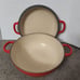 Le Creuset Signature Cast Iron Shallow Casserole Sauteuse Braiser 26 Flame Red