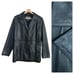 Wilson’s Leather Black Leather Long Blazer Jacket Coat