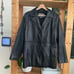 Wilson’s Leather Black Leather Long Blazer Jacket Coat