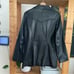 Wilson’s Leather Black Leather Long Blazer Jacket Coat