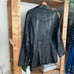 Wilson’s Leather Black Leather Long Blazer Jacket Coat