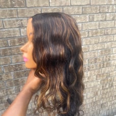 Virgin Human Hair u- part Wig with Highlights 24”
