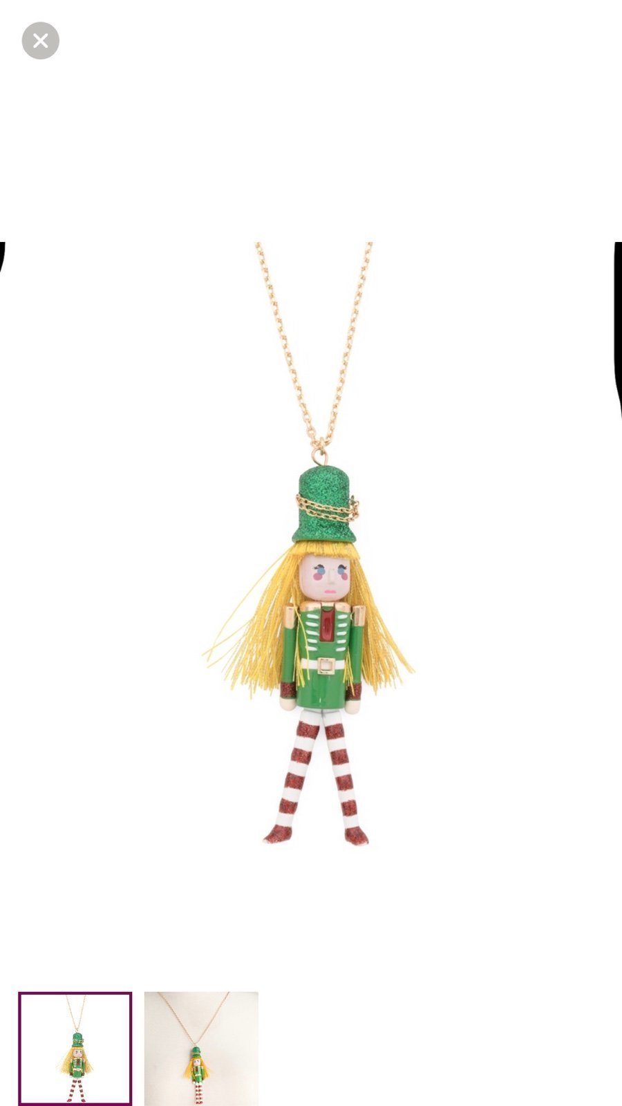 NWT 2024 Christmas, Betsy Johnson nutcracker necklace