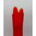 LE Smith Swung Vase Ribbed Large Amberina Ruby Red 20” MCM Column Bulbous Base