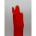 LE Smith Swung Vase Ribbed Large Amberina Ruby Red 20” MCM Column Bulbous Base