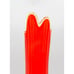 LE Smith Swung Vase Ribbed Large Amberina Ruby Red 20” MCM Column Bulbous Base