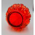 LE Smith Swung Vase Ribbed Large Amberina Ruby Red 20” MCM Column Bulbous Base
