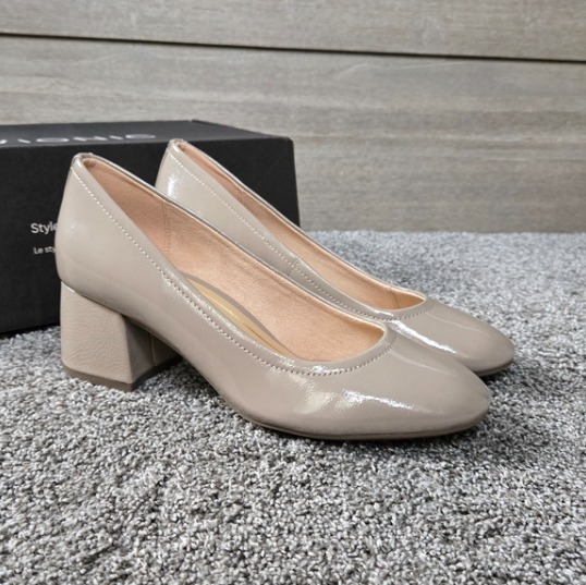Vionic Carmel Pump Beige Block Heel Pumps NEW size 8
