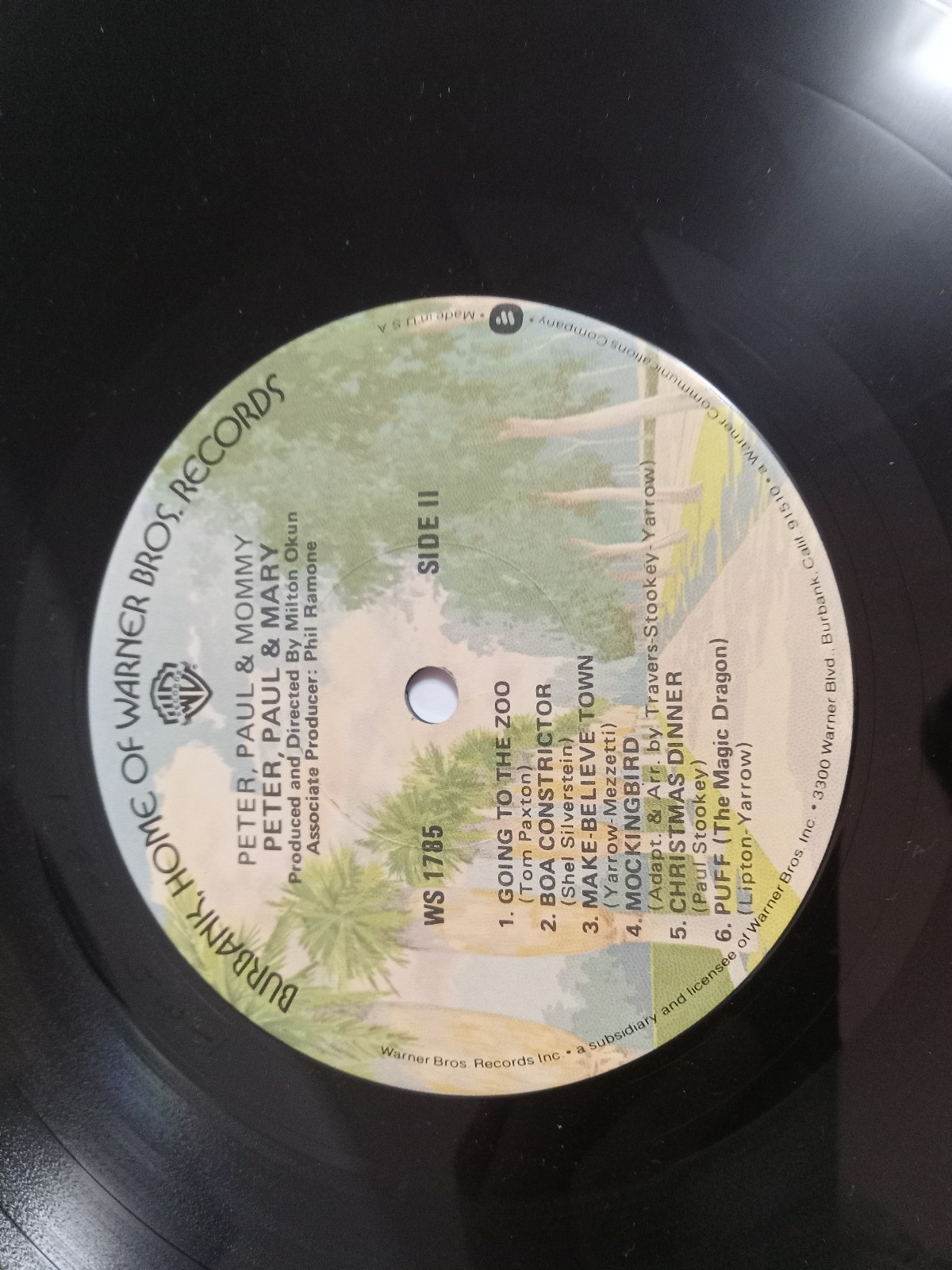 Peter, Paul and Mommy, original WS-1785 vinyl LP record album - detail