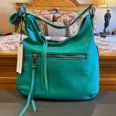 NWT Aimee Kestenberg Good Times Expandable Hobo - Earth Green Bubble Lamb
