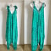 Fabulous Boho SEAFOAM Batik JUMPSUIT From HAWAII One-Size