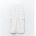 NWT ZARA NYLON MIDI SKIRT WHITE
