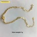 18k Yellow Gold Paperclip Chain Bracelet, Yellow Gold Chain Bracelet Au750