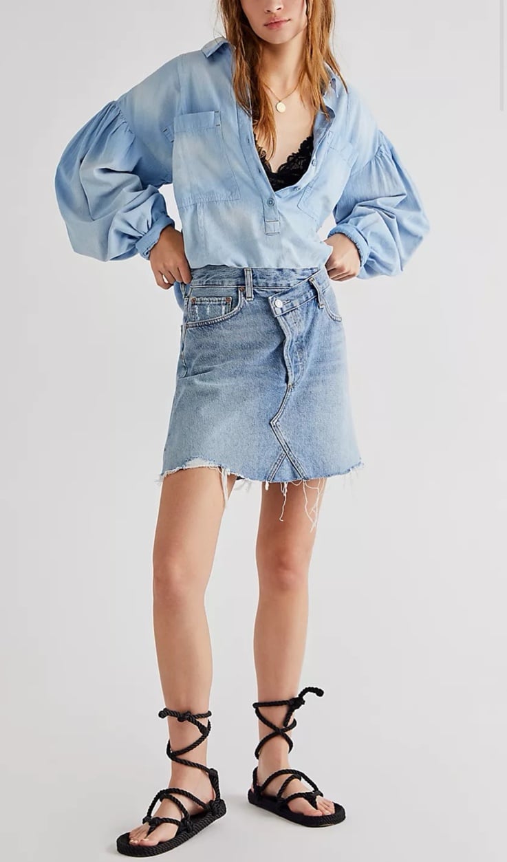 Agolde cross over waistband Skirt