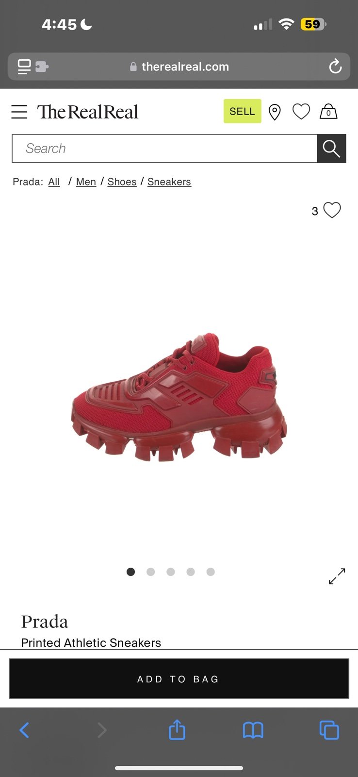 Red Prada Cloudbust Thunder Sneaker