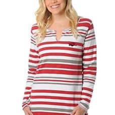 Arkansas Razorbacks Striped Tunic fleece