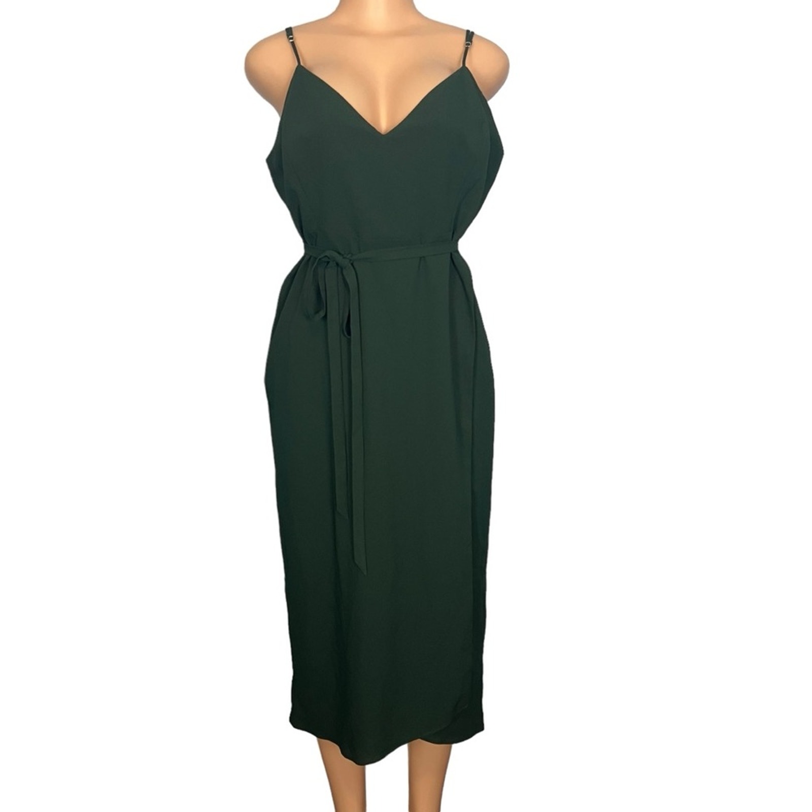 Park & Fifth Abbott Dress Midi Hunter Green Dress