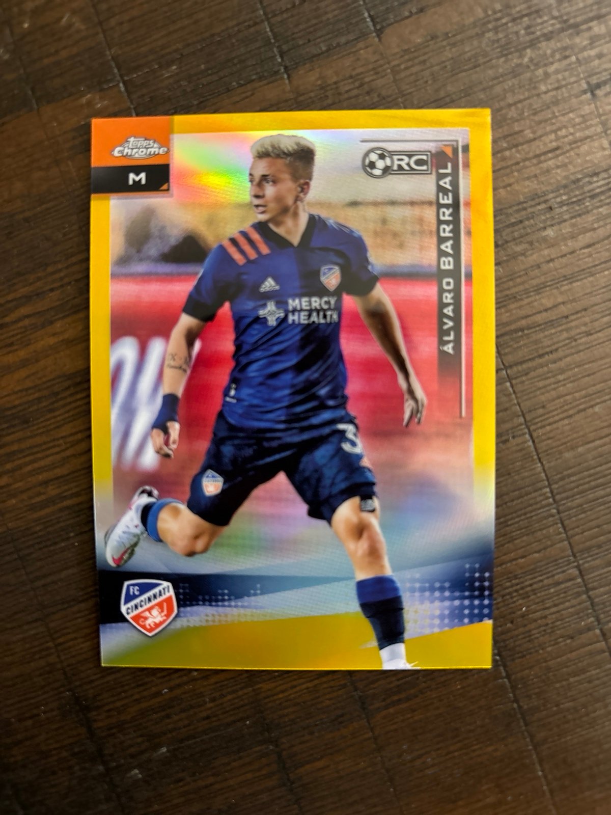 2021 Topps Chrome MLS Alvaro Barreal RC #131 GOLD REFRACTOR #'d /50