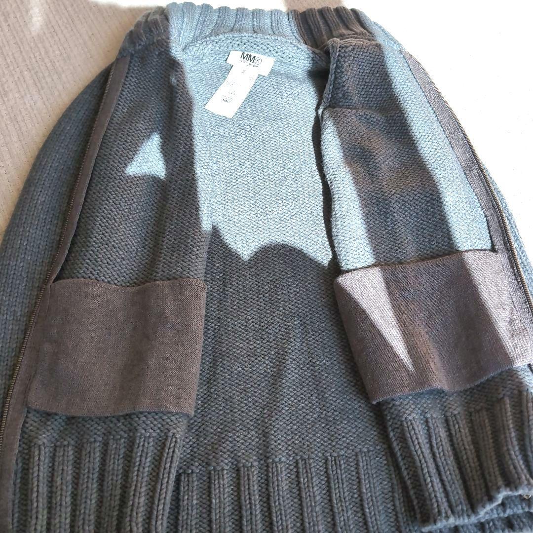 【送料&関税込】Maison Margiela Sleeveless Knit Cape MM6 Maison Margiela Knit Cape Wool Blend Zip-Up Sleeveless