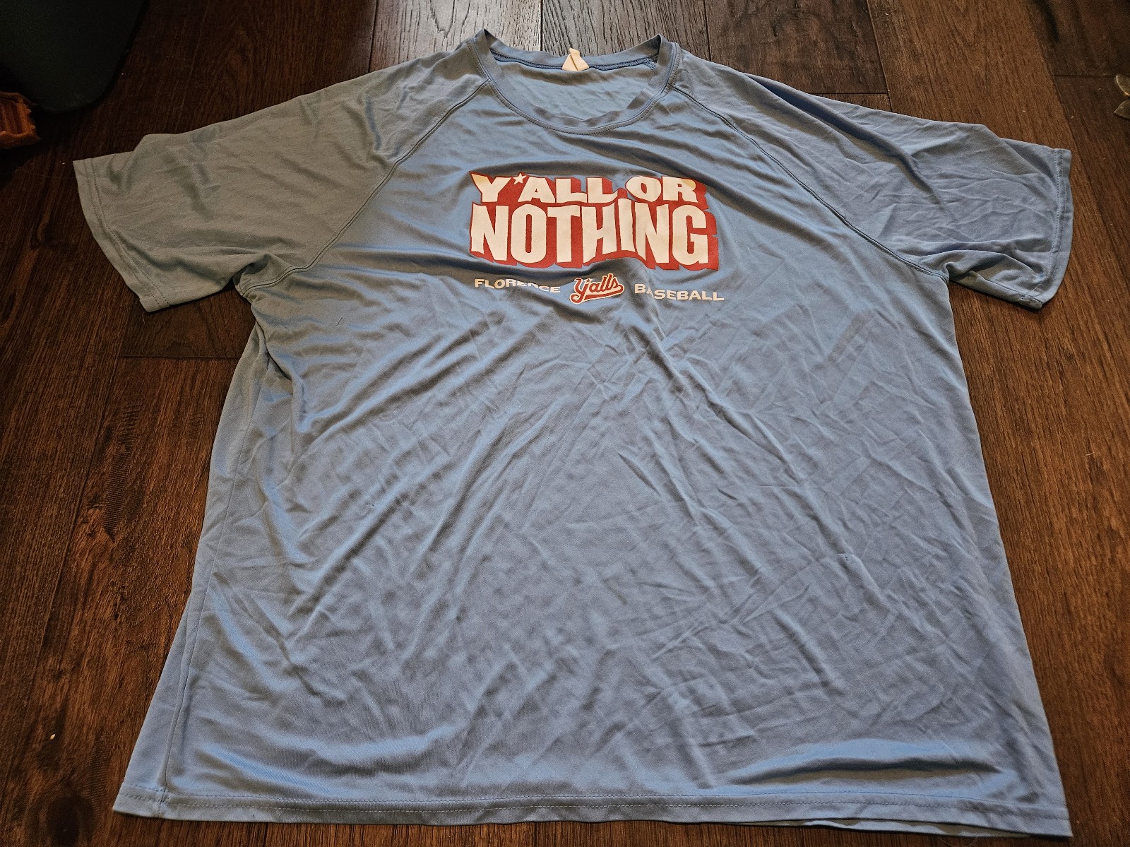 FLORENCE Y'ALLS Yalls Freedom Powder Blue Promo Jersey 3XL Y'all Or Nothing Used