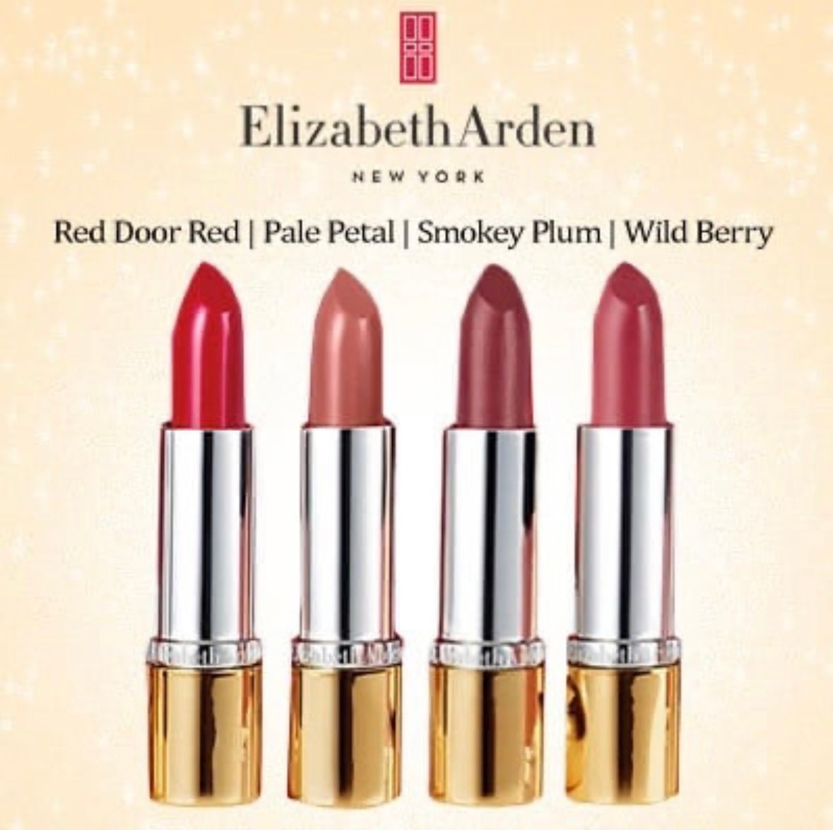 Set of 4 Elizabeth Arden lipsticks cosmetic makeup bundle