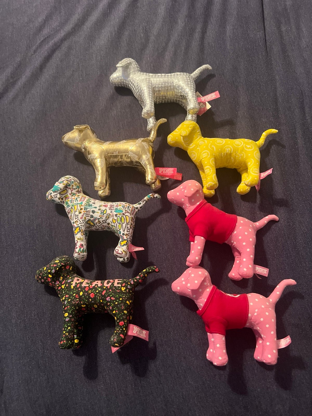 PINK dog plush lot (OBO)