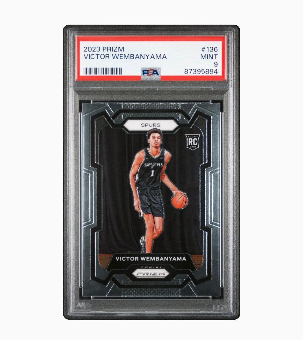 2023-24 Panini Prizm Victor Wembanyama Rookie PSA 9 MINT RC #136 Spurs
