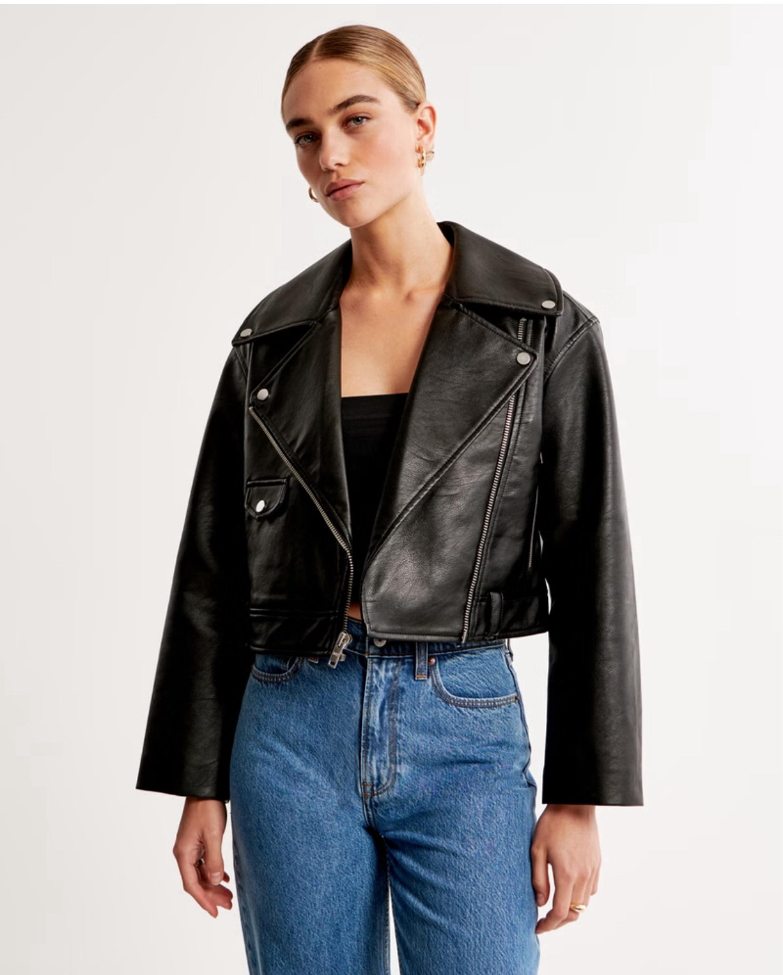 Abercrombie Leather Jacket Sz Small NWT
