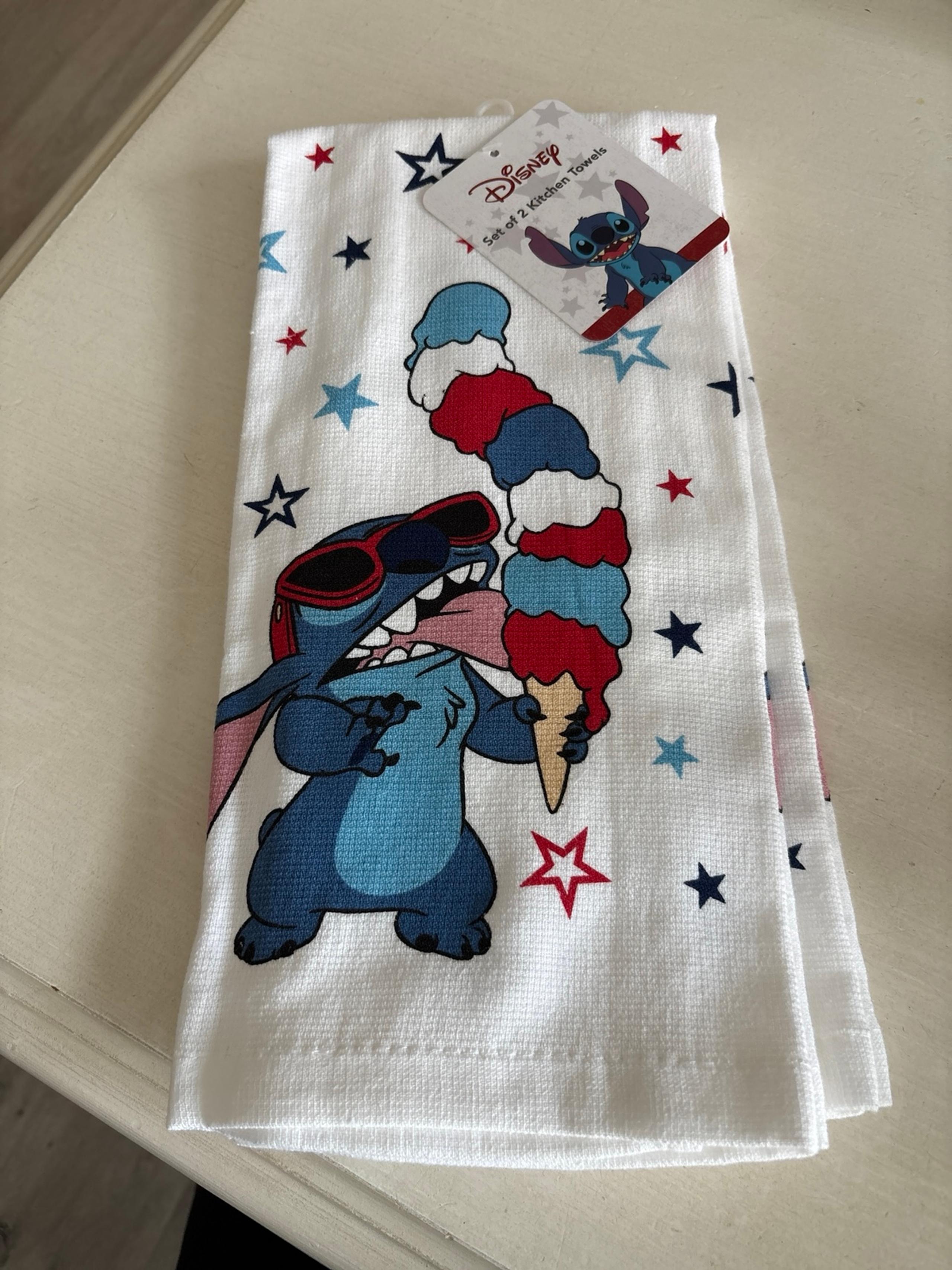 Disney Lilo&Stitch , Stitch Set of 2 4th of July Kitchen Towels