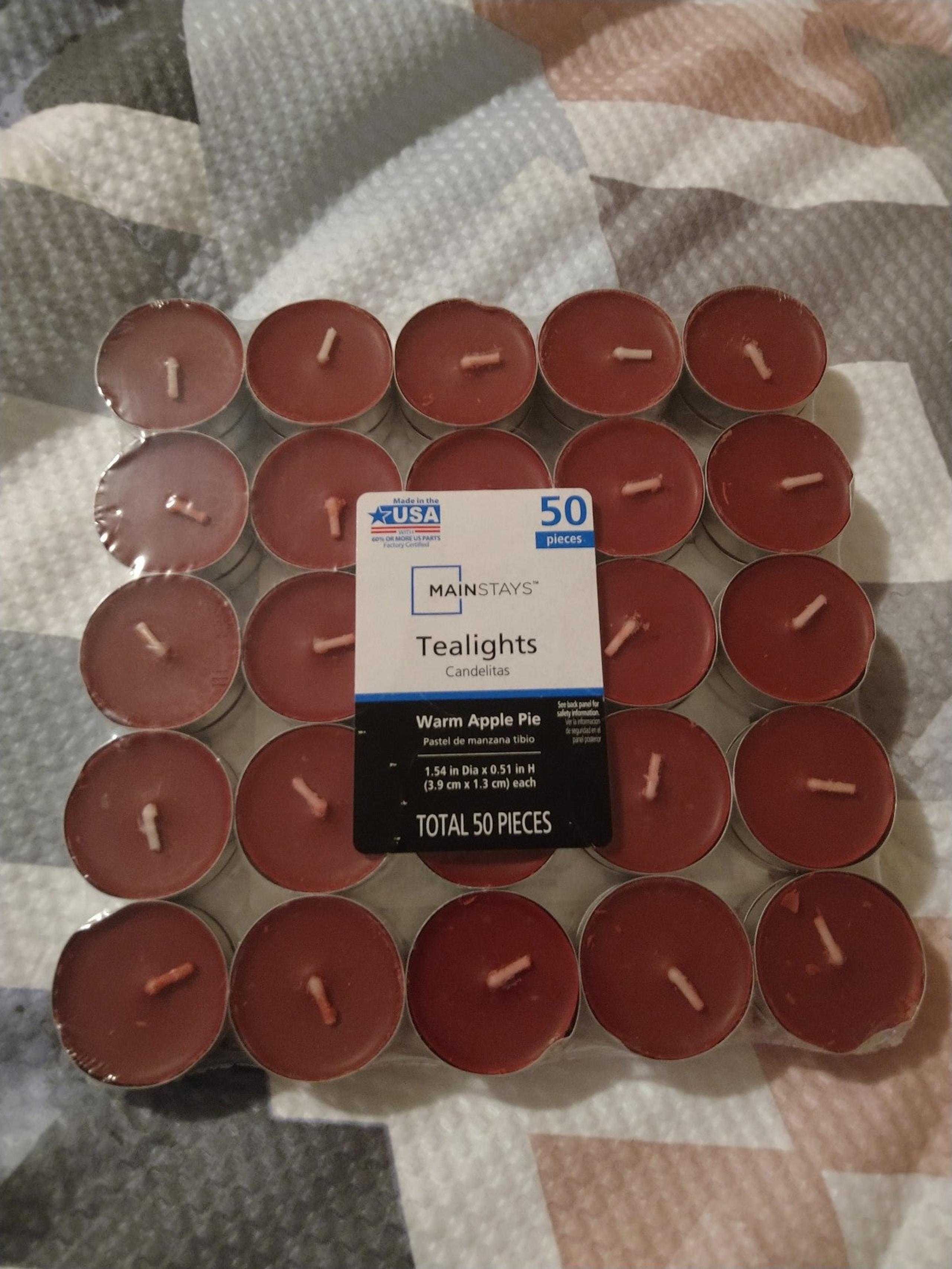 50 pieces Tealights mini candles warm apple pie