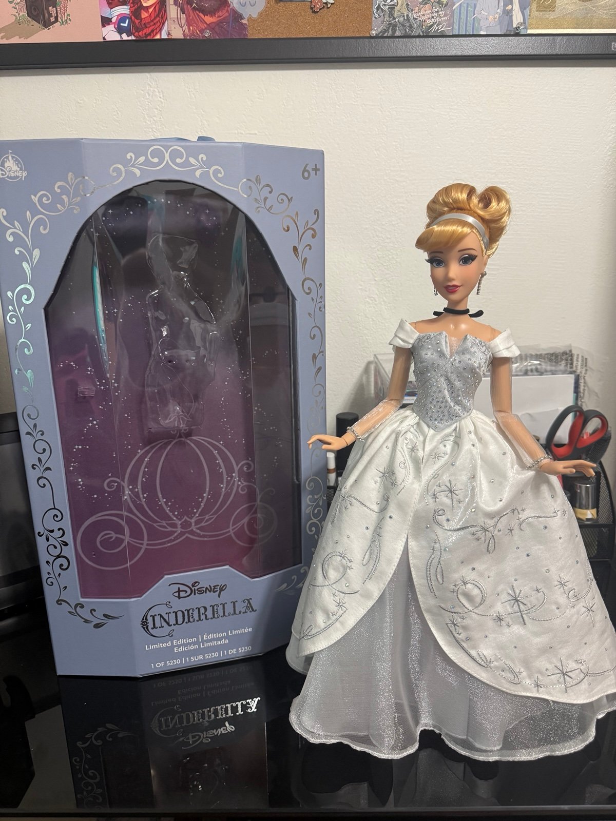 Disney Store Limited Edition 17” Cinderella 75th Anniversary Doll Opened