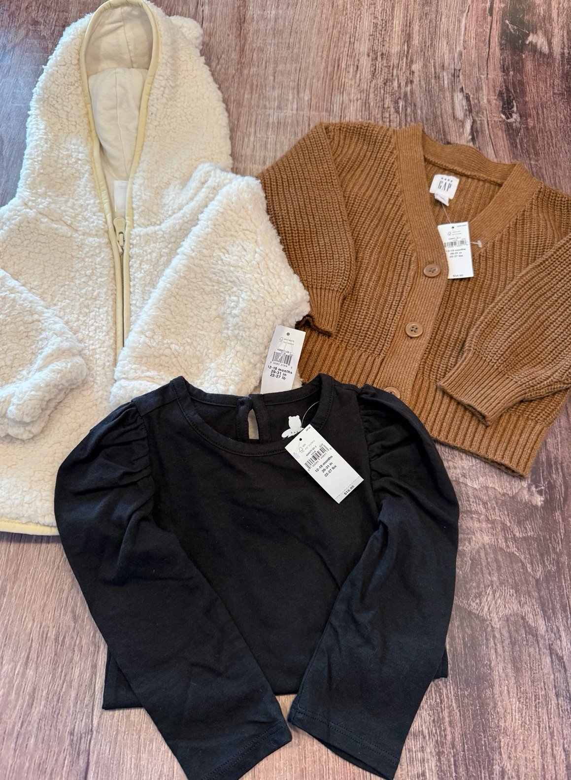 3 piece Set gap New with Tags knit Chunky Tan Sweater