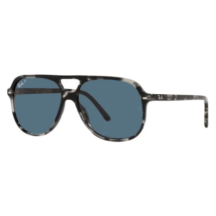 Ray-Ban Bill RB2198 Glass Polarized Sunglasses - Polished Gray Havana/Blue Class