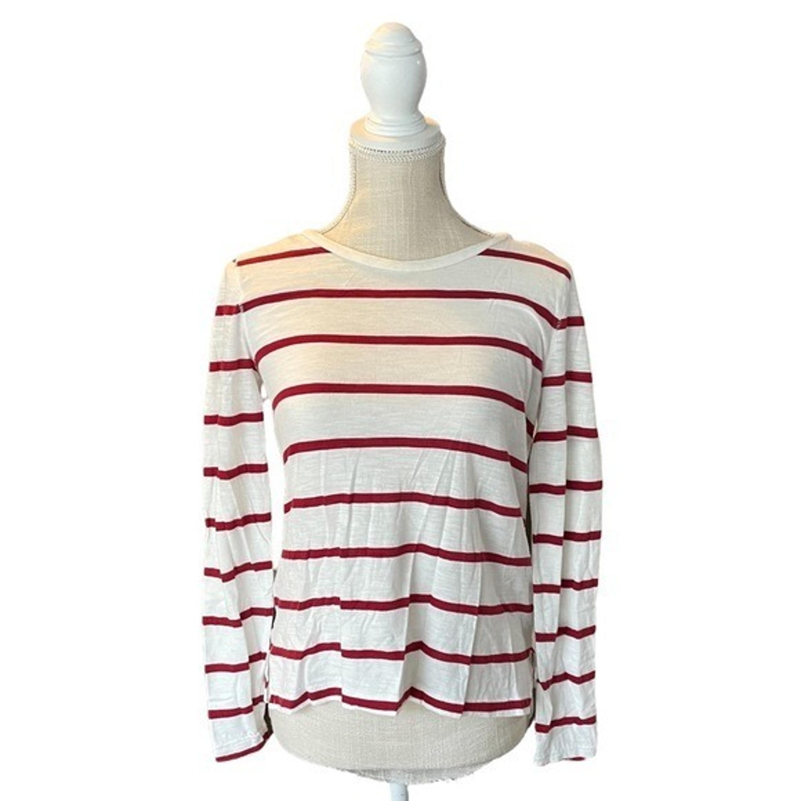 Madewell Fall Stripe Long Sleeve Split Hem Tee