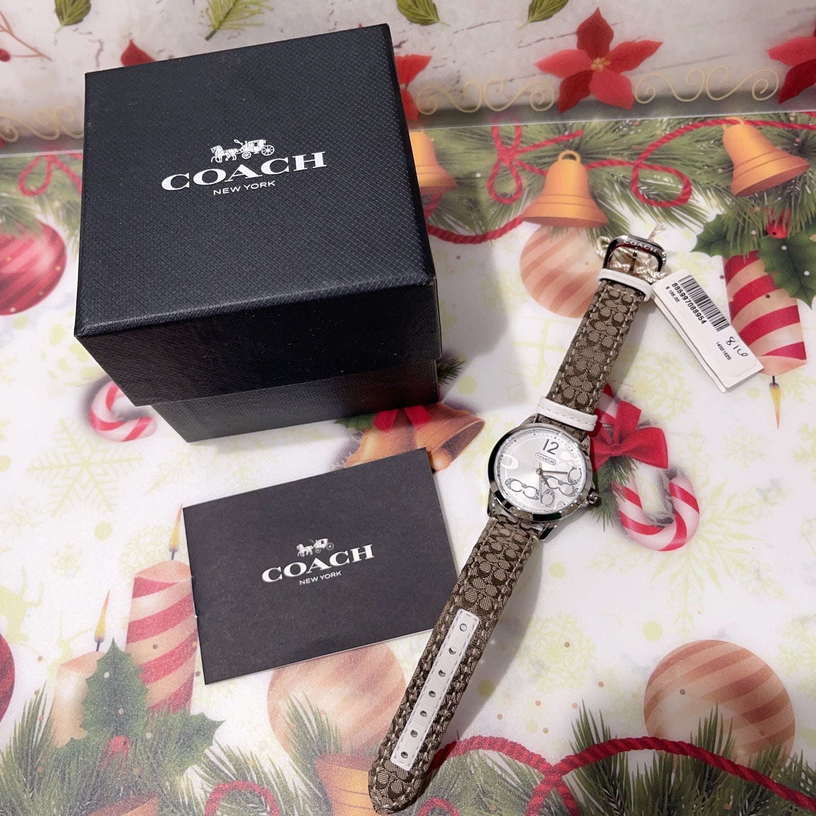 COACH Classic Signature White Dial Ladies Watch 14501620 NWT