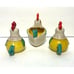 Vintage Italian Raymor Bitossi Ceramic Rooster Chicken Salt Pepper Shake & Bowl