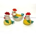 Vintage Italian Raymor Bitossi Ceramic Rooster Chicken Salt Pepper Shake & Bowl