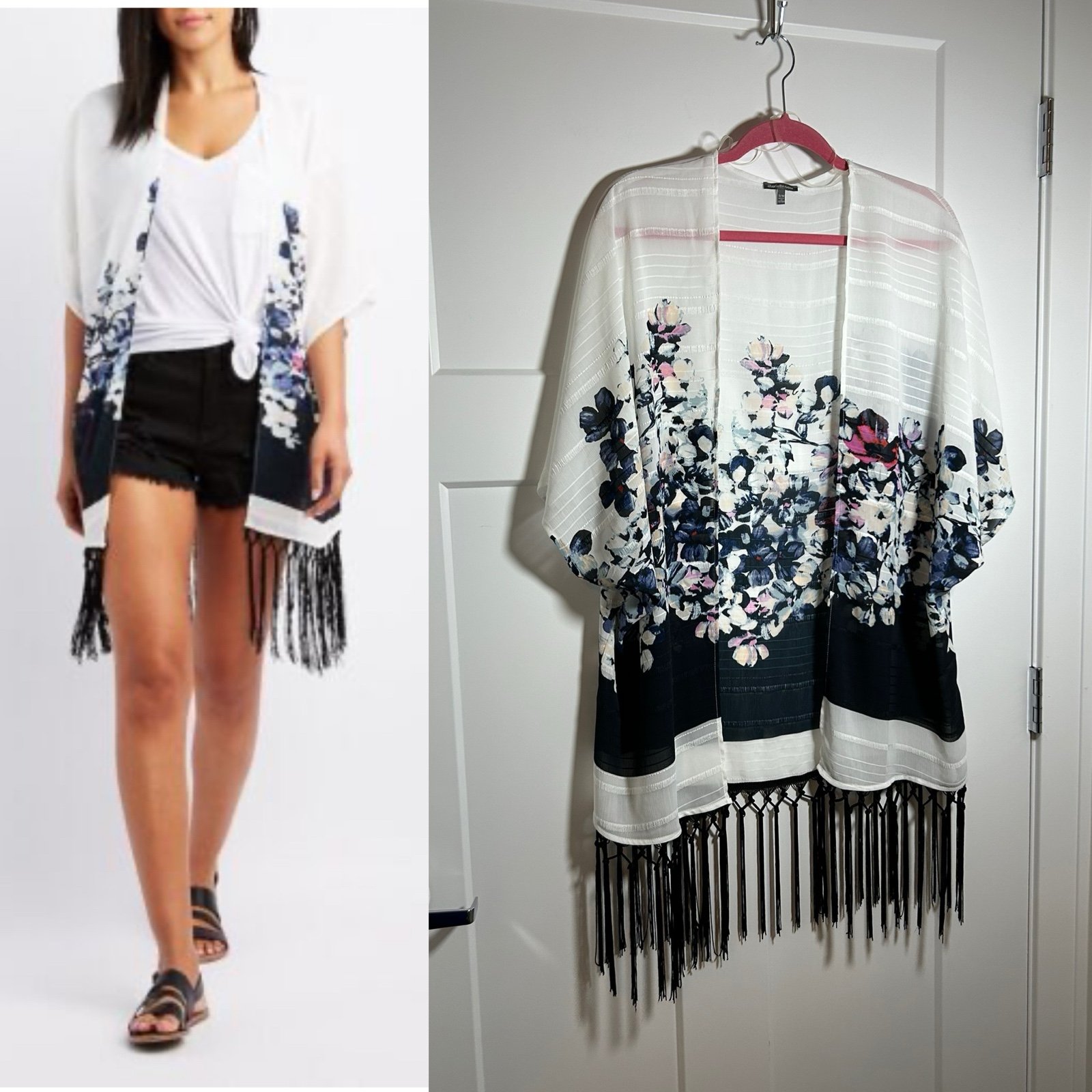 Small/medium flowy boho kimono wrap