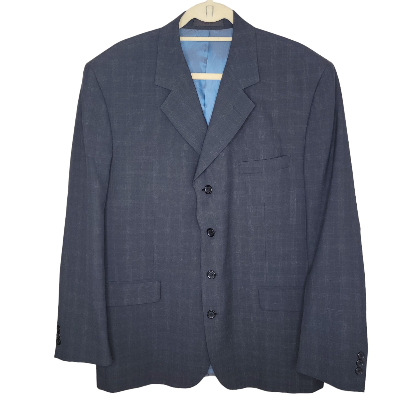 Midtown Man windowpane Sports Coat Blazer Size 44R