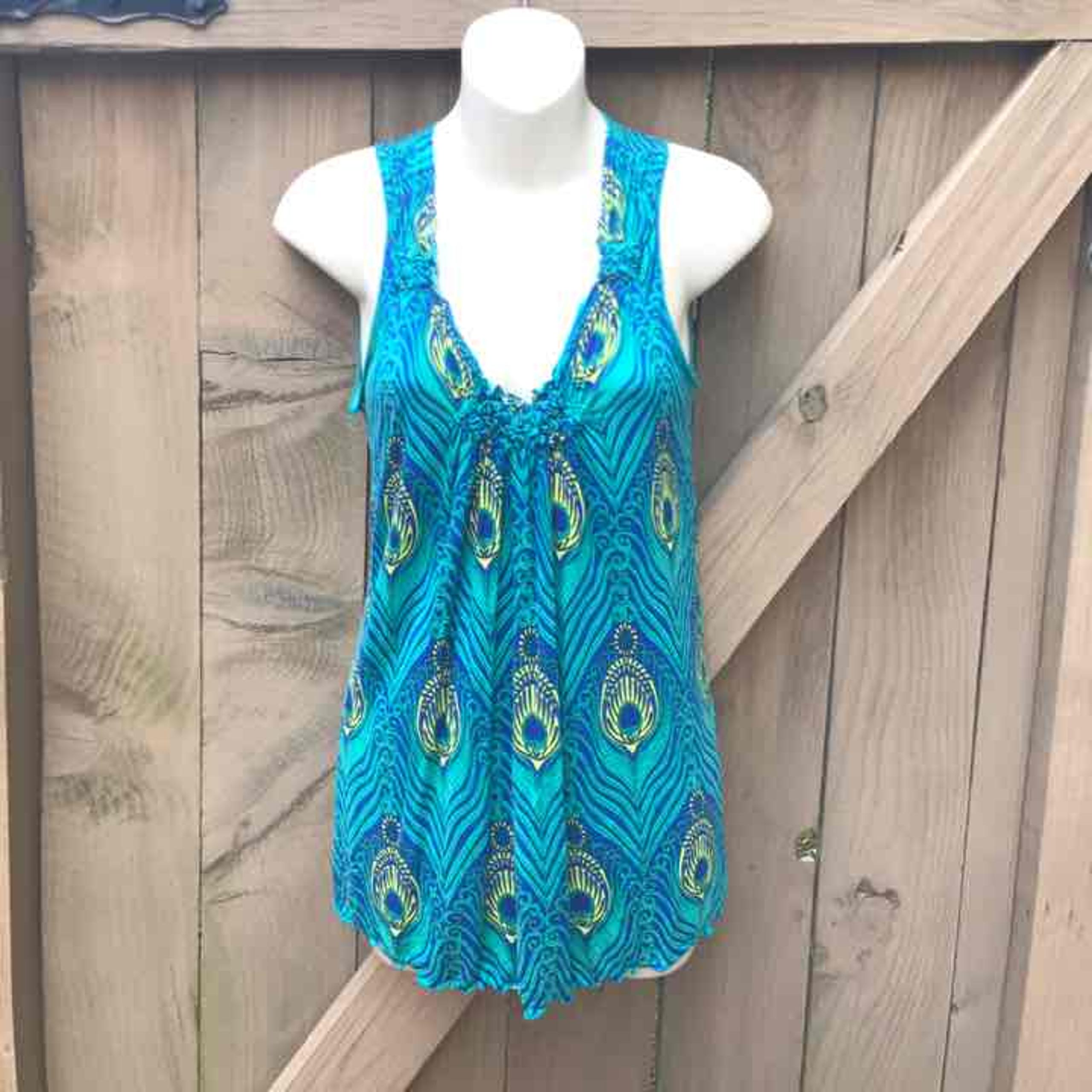 Olivia Moon size M peacock tank top