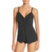 Miraclesuit Pin Point Love Knot Tankini Top, Black/White 14