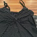 Miraclesuit Pin Point Love Knot Tankini Top, Black/White 14