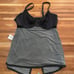 Miraclesuit Pin Point Love Knot Tankini Top, Black/White 14