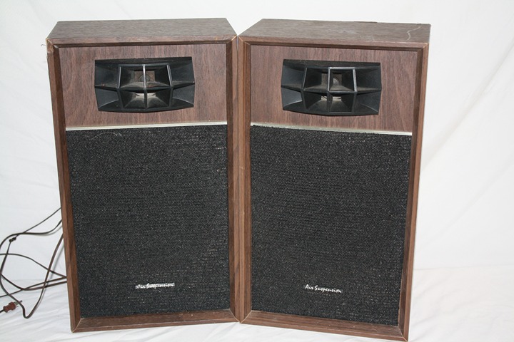 2x Vintage Air Suspension Audio System Bookshelf selling Speakers Tested!.