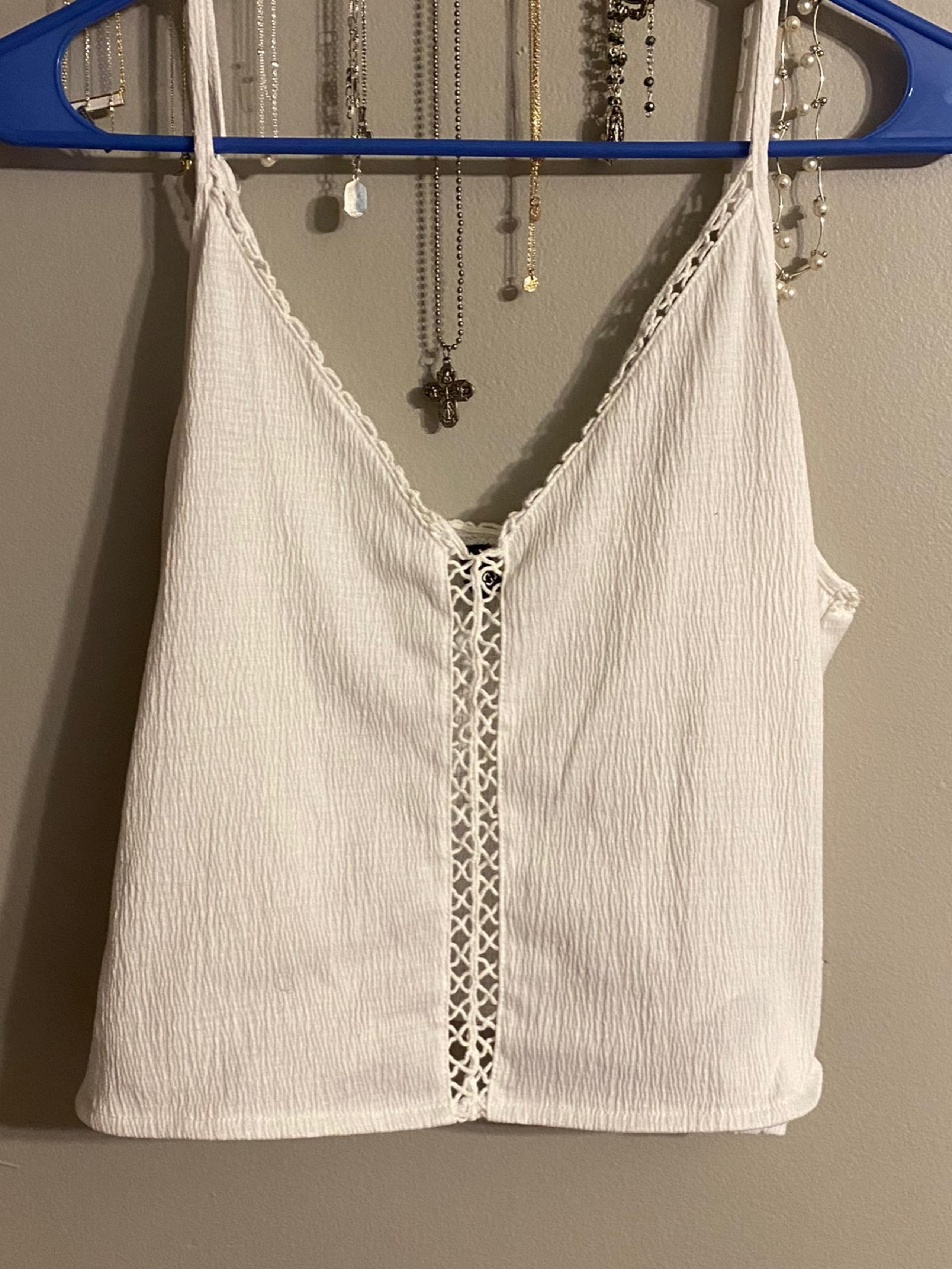 H&M frill crop Tank Top