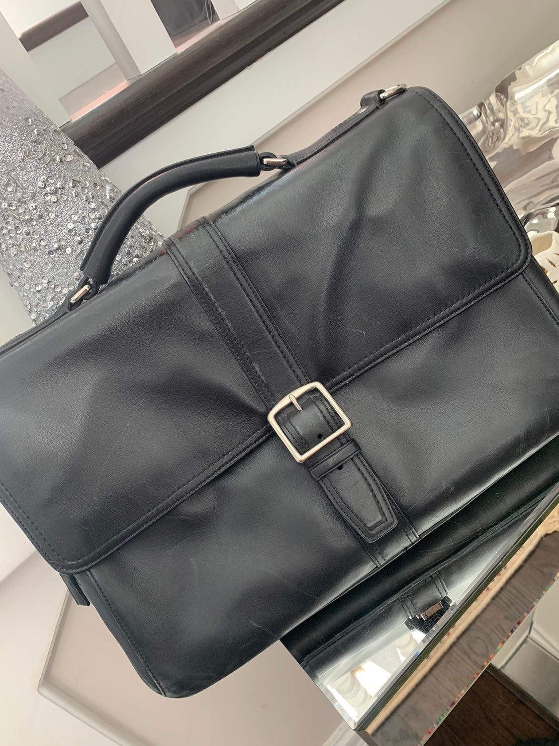 COACH LEATHER BRIEFBAG
