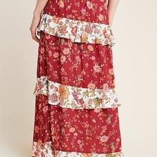 Anthropologie Portia Tiered Maxi Skirt By Farm Rio