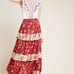 Anthropologie Portia Tiered Maxi Skirt By Farm Rio