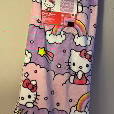 Hello Kitty purple storm plush throw blanket